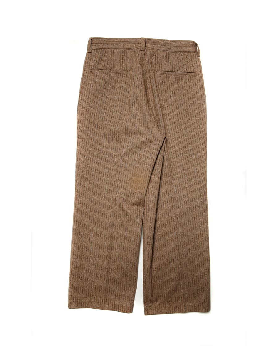 Mock Twill Pinstriped Trouser Brown - Image 5