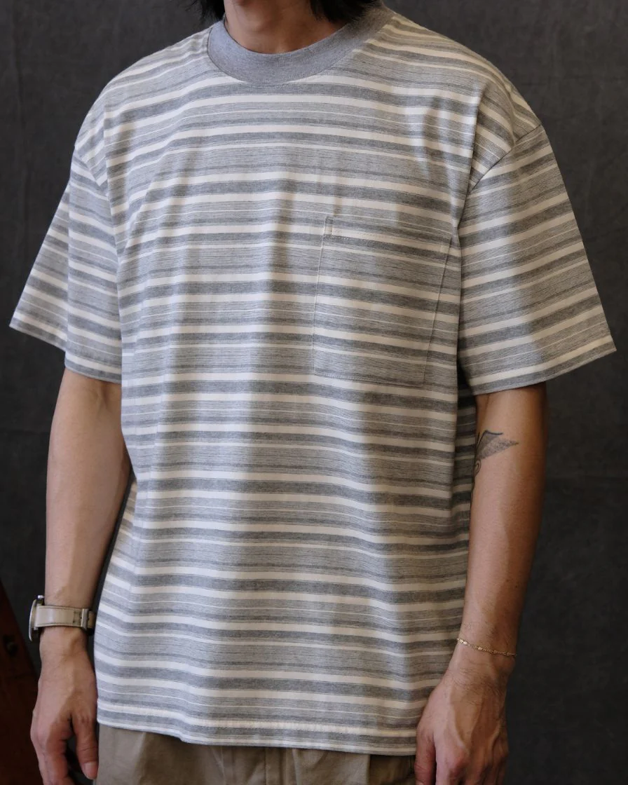 Heavyweight Striped Pocket T-Shirt – 280g Cotton - Image 10