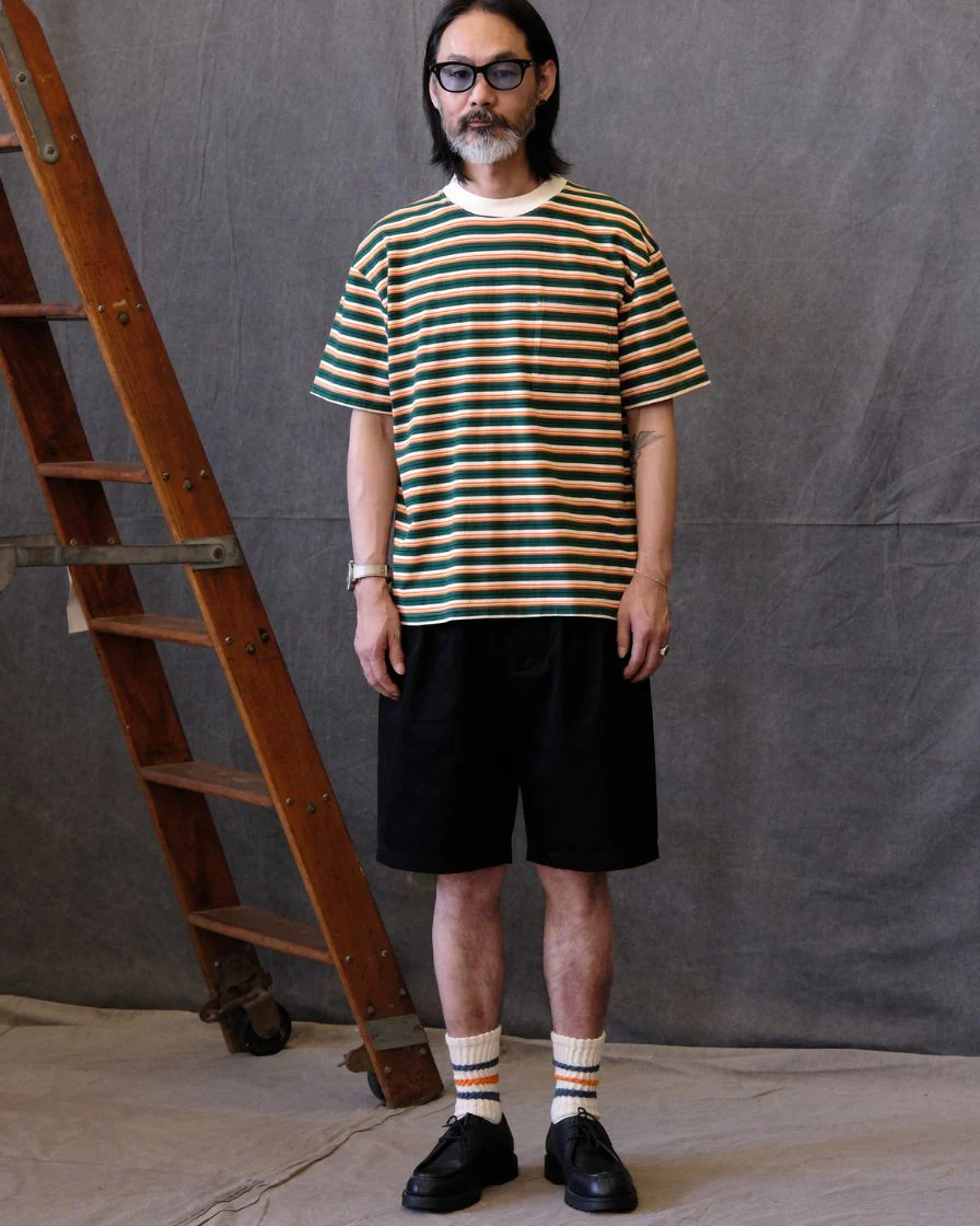 Heavyweight Striped Pocket T-Shirt – 280g Cotton - Image 12