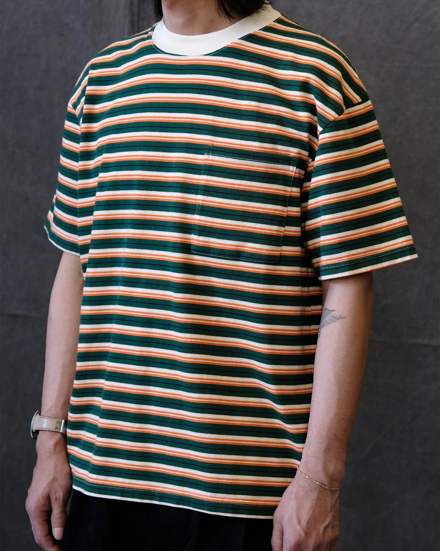 Heavyweight Striped Pocket T-Shirt – 280g Cotton - Image 13
