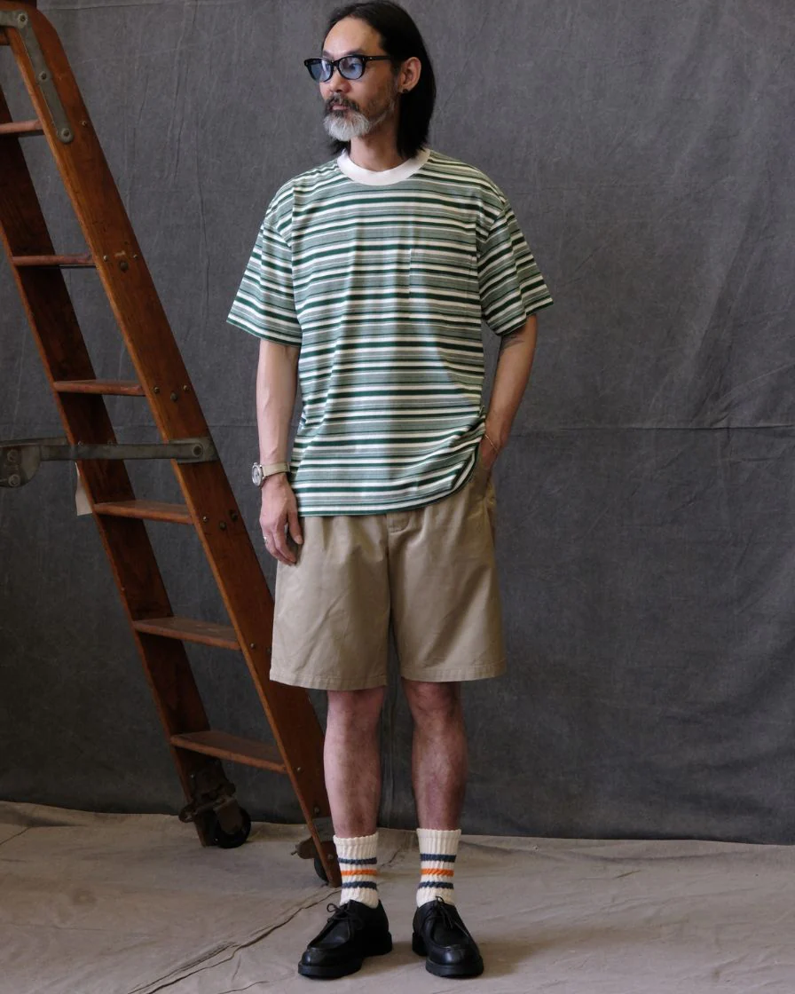 Heavyweight Striped Pocket T-Shirt – 280g Cotton - Image 4