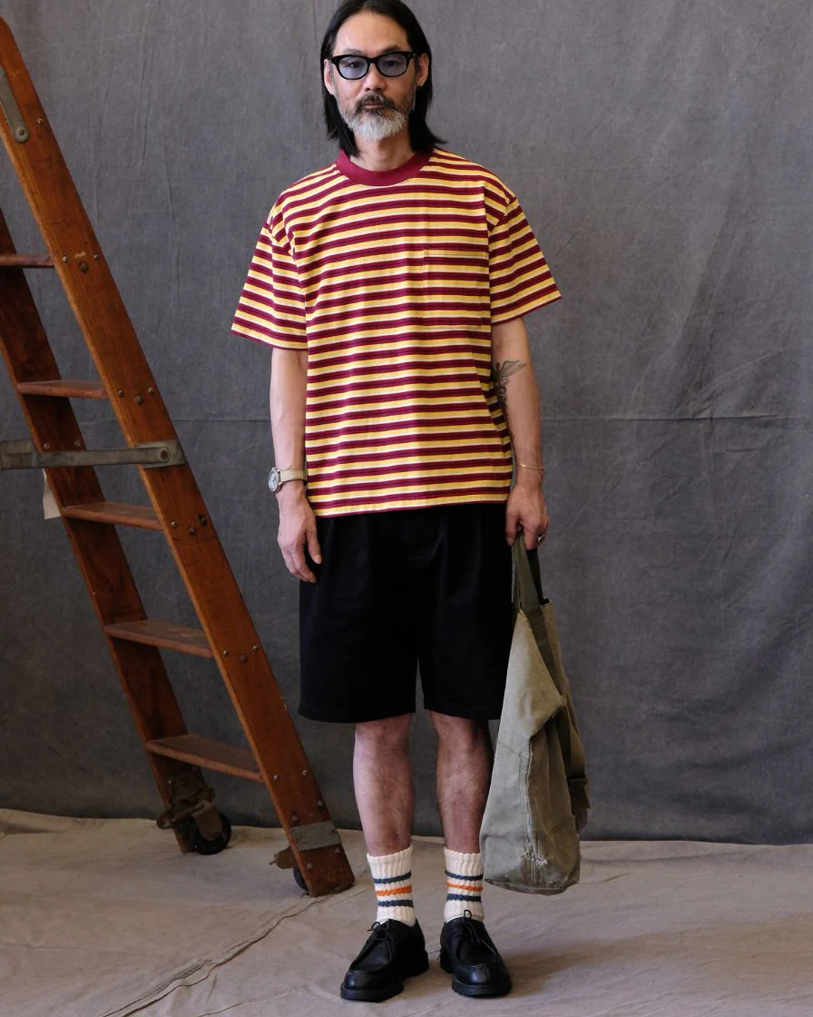 Heavyweight Striped Pocket T-Shirt – 280g Cotton - Image 7