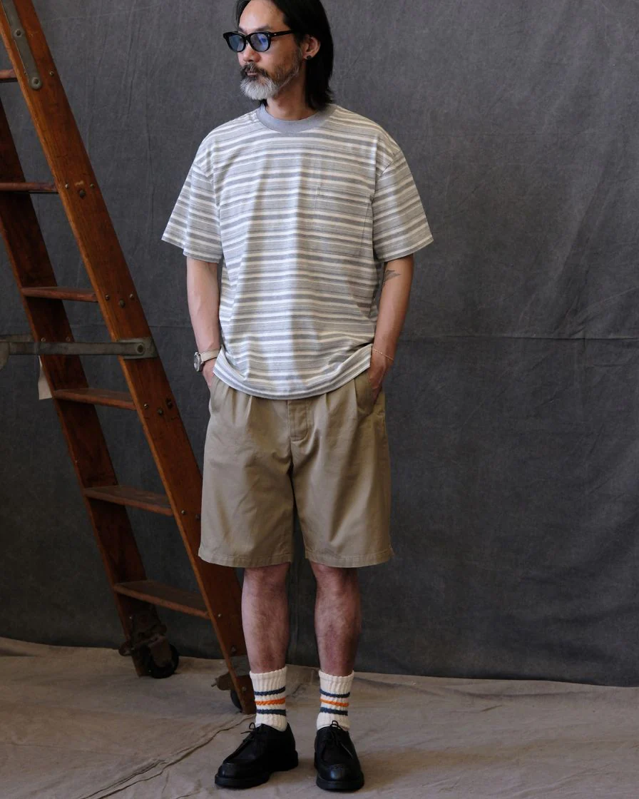 Heavyweight Striped Pocket T-Shirt – 280g Cotton - Image 9