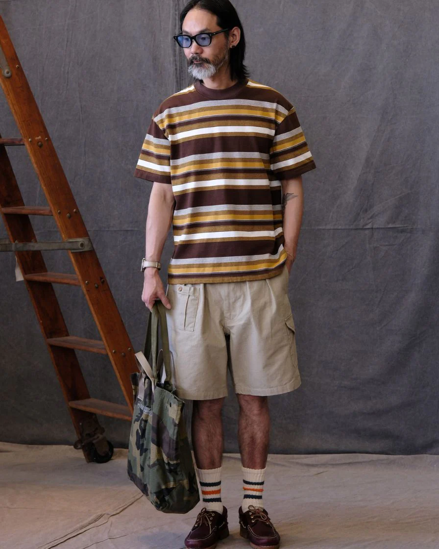 Boxy Heavyweight Striped T-Shirt – 310g Cotton - Image 13