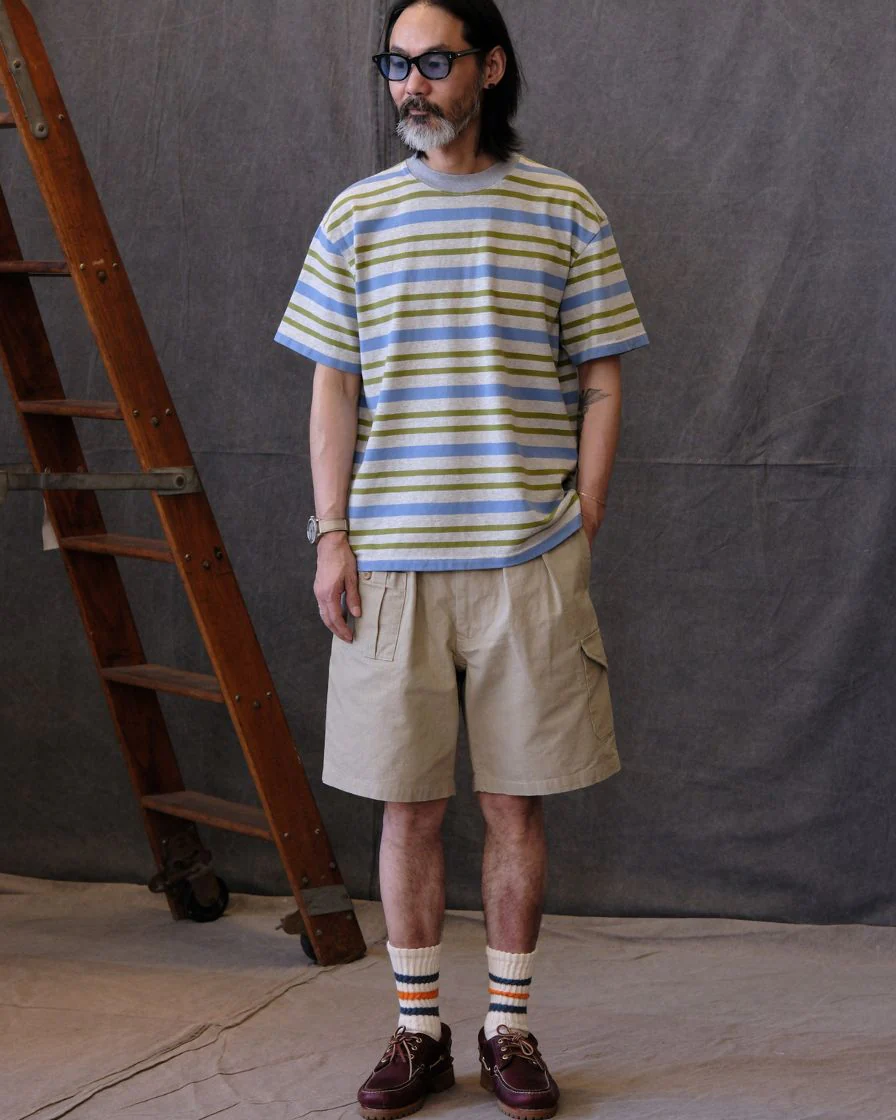 Boxy Heavyweight Striped T-Shirt – 310g Cotton - Image 14