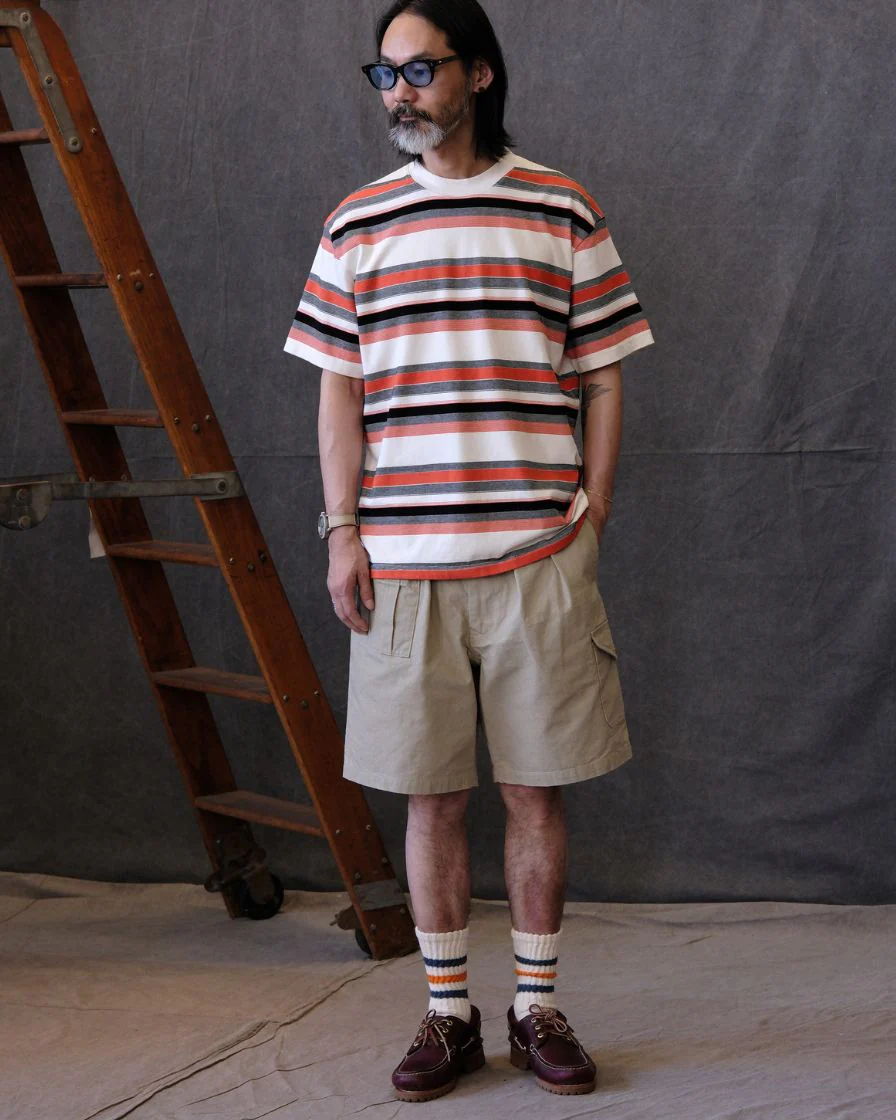 Boxy Heavyweight Striped T-Shirt – 310g Cotton - Image 17