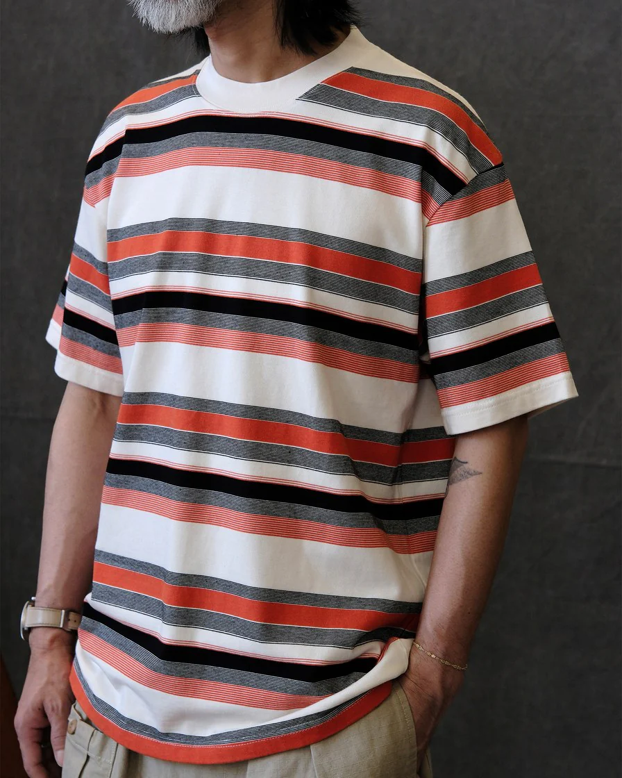 Boxy Heavyweight Striped T-Shirt – 310g Cotton - Image 18