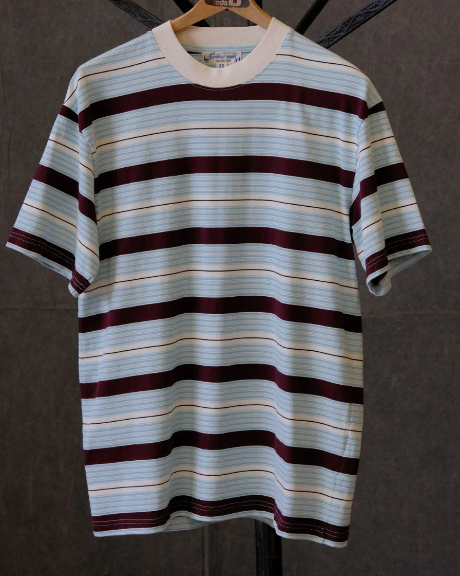 Boxy Heavyweight Striped T-Shirt – 310g Cotton - Image 3