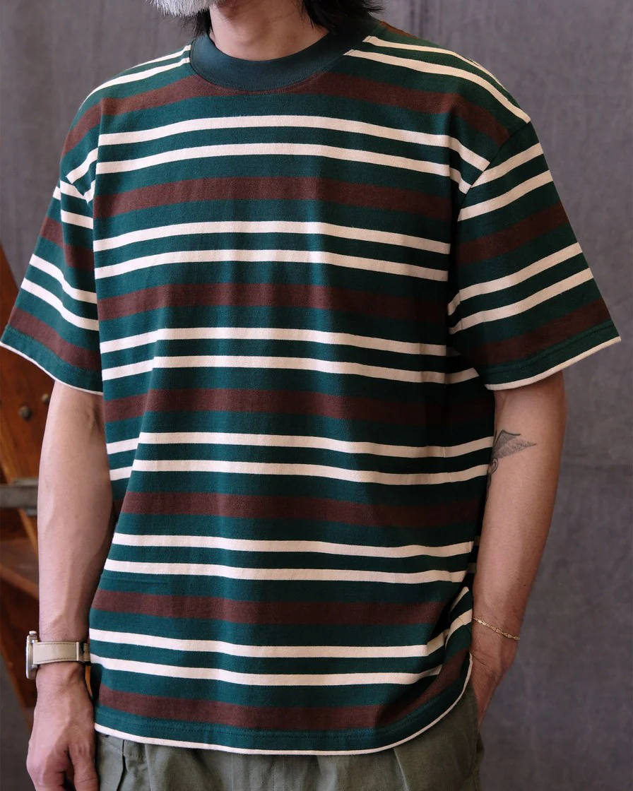 Boxy Heavyweight Striped T-Shirt – 310g Cotton - Image 5