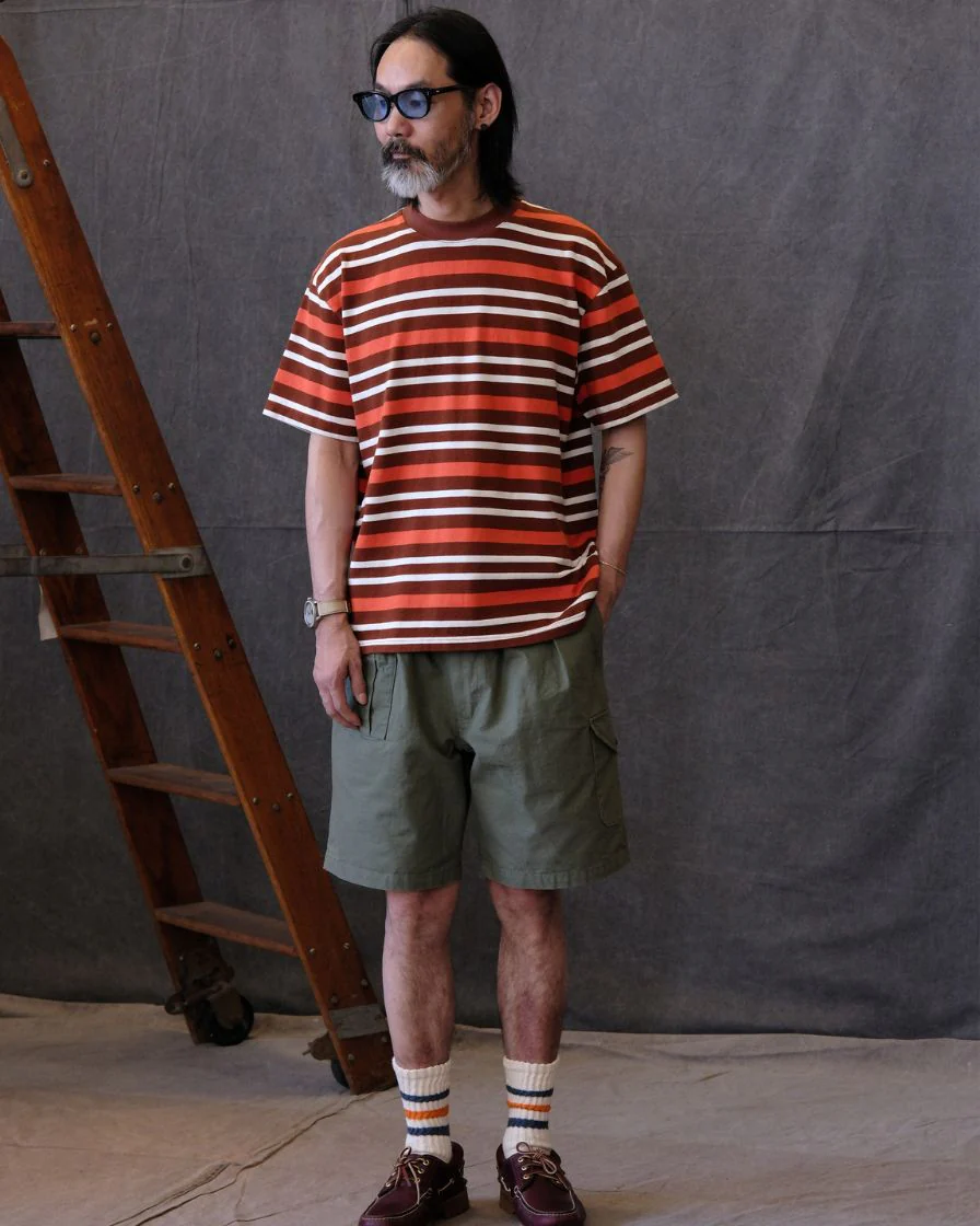 Boxy Heavyweight Striped T-Shirt – 310g Cotton - Image 7