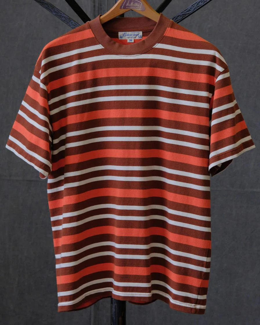 Boxy Heavyweight Striped T-Shirt – 310g Cotton - Image 9