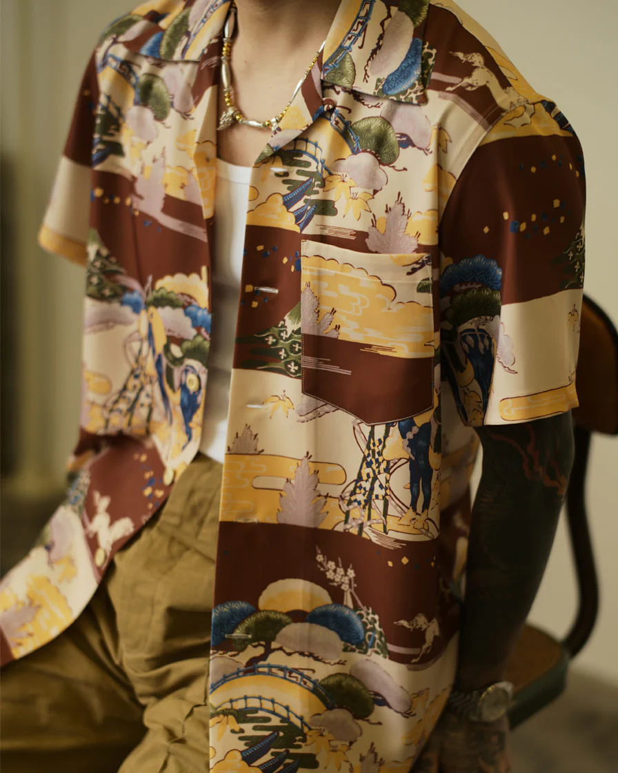 Japanese Suburban Twill Hawaiian Shirt - Image 3