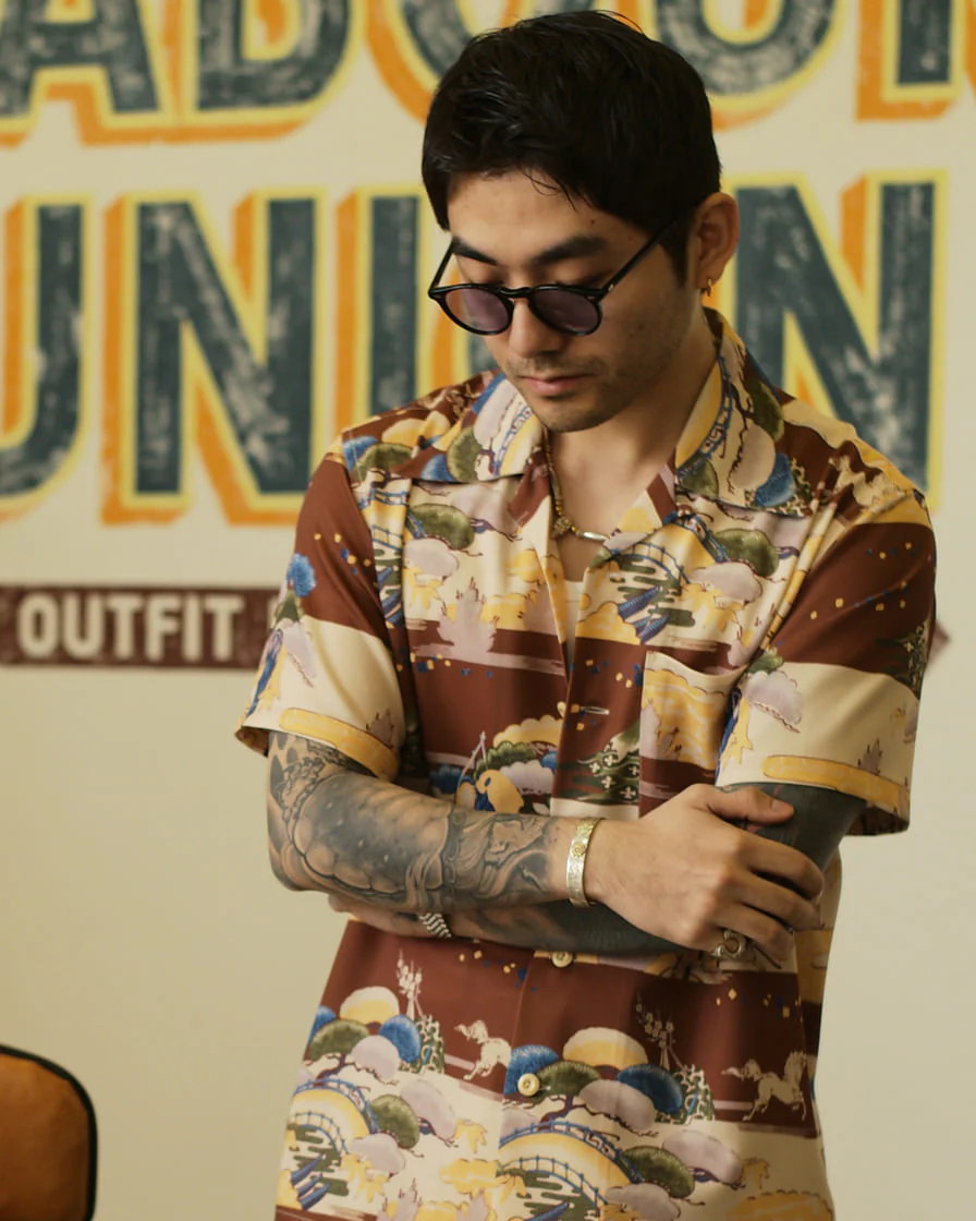 Japanese Suburban Twill Hawaiian Shirt - Image 4