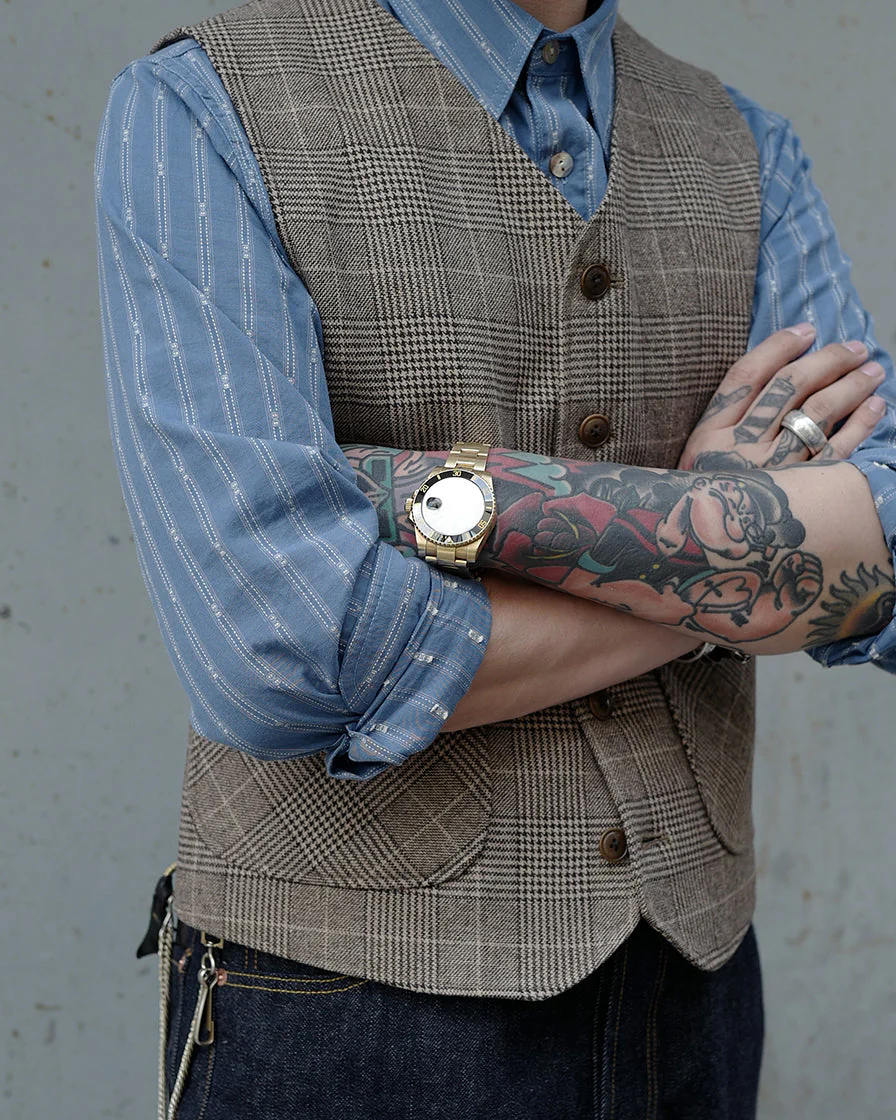 Brown Check Waistcoat - Image 3