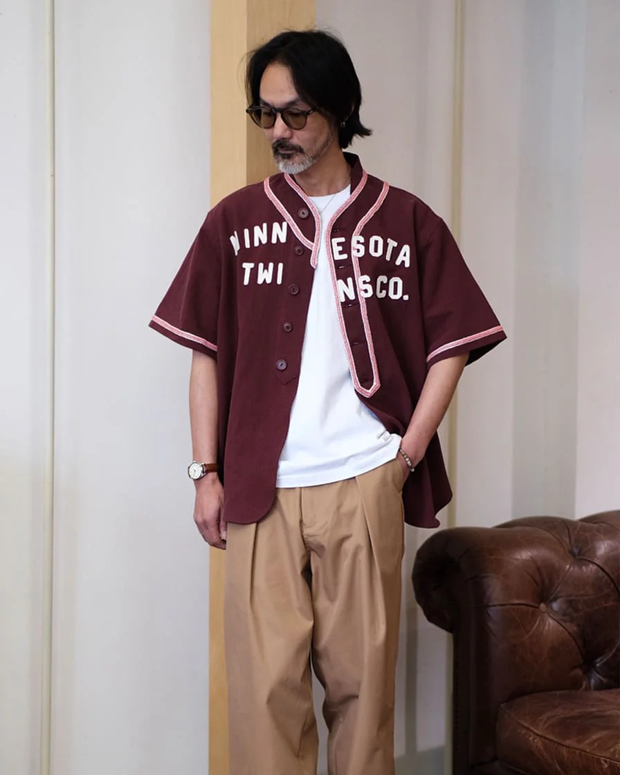 Burgundy Baseball Jersey - Image 3