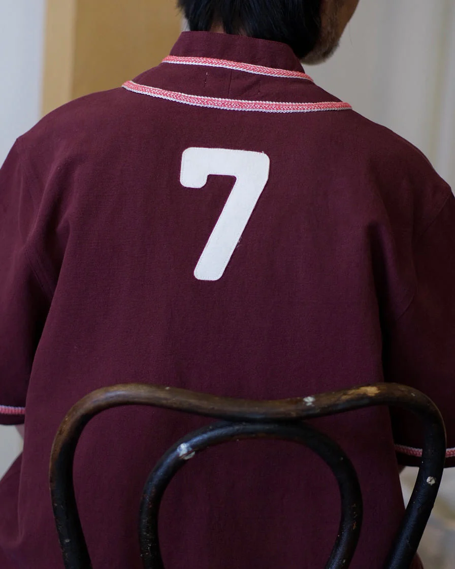 Burgundy Baseball Jersey - Image 4