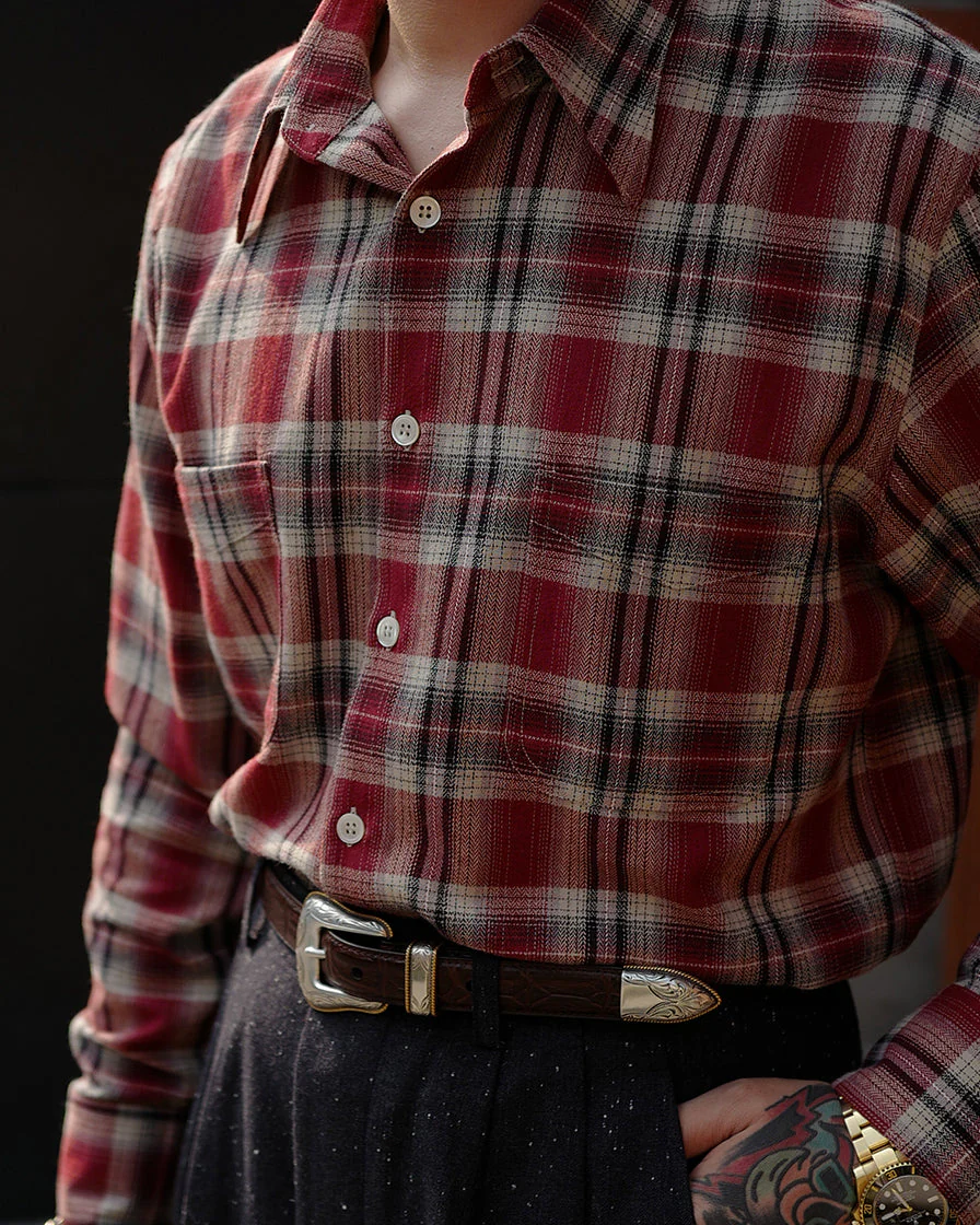Burgundy Plaid Shirt - Image 5