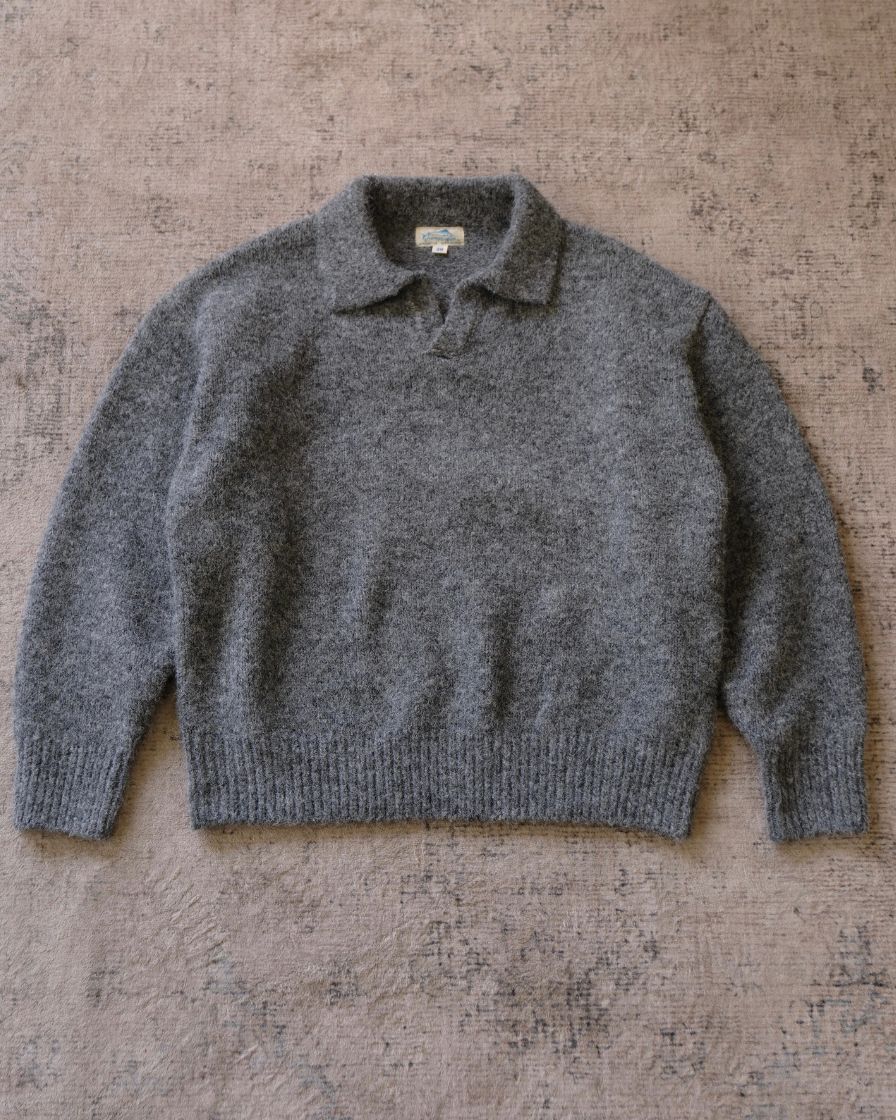Polo Jumper Buttonless Collar Felted Wool-blend - Image 5