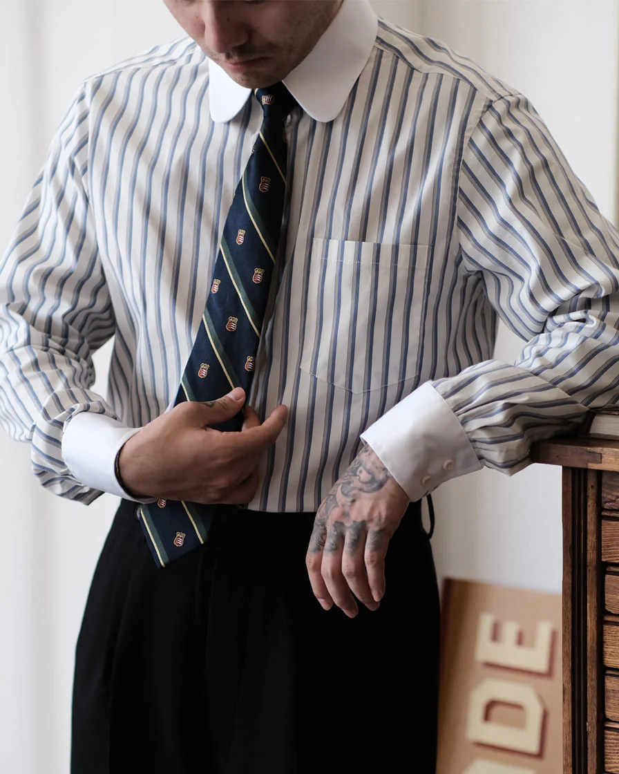 Club Collar Striped Shirt - Image 3