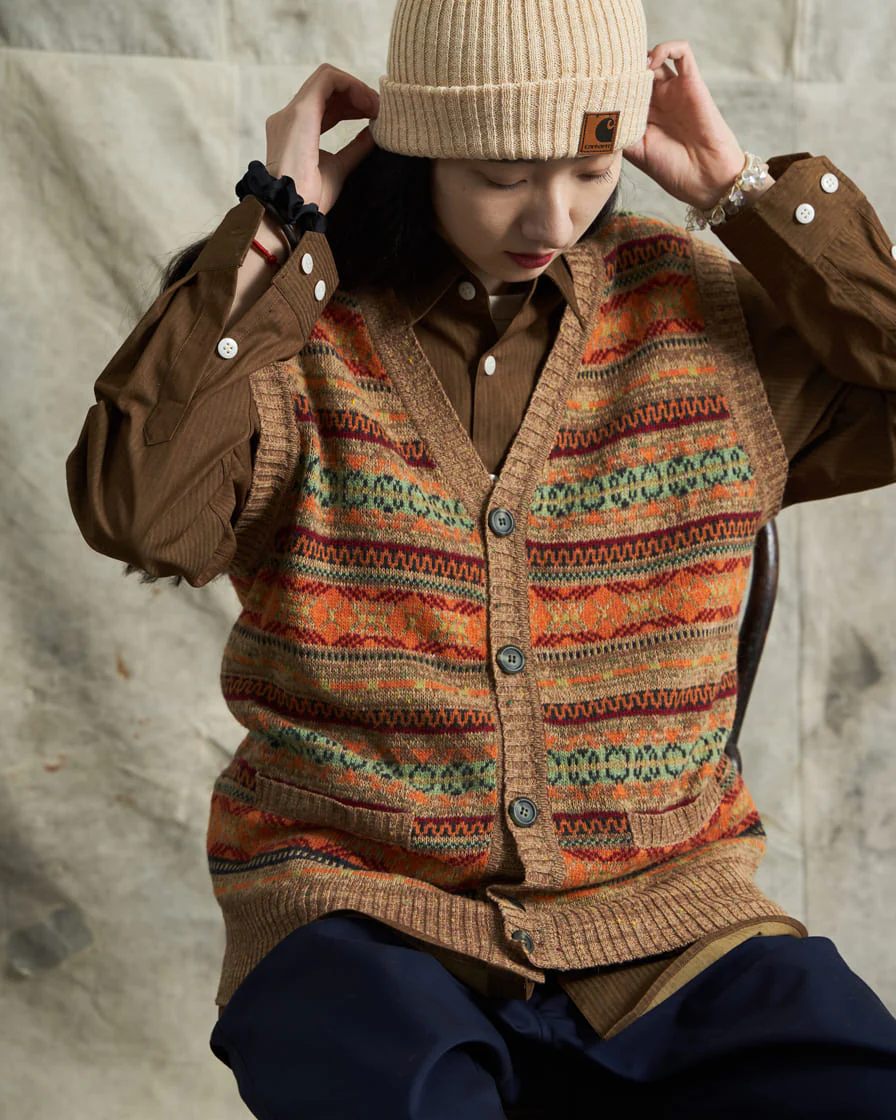 Fair Isle Knitting Vest - Image 2