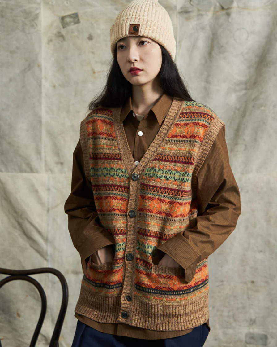 Fair Isle Knitting Vest - Image 3