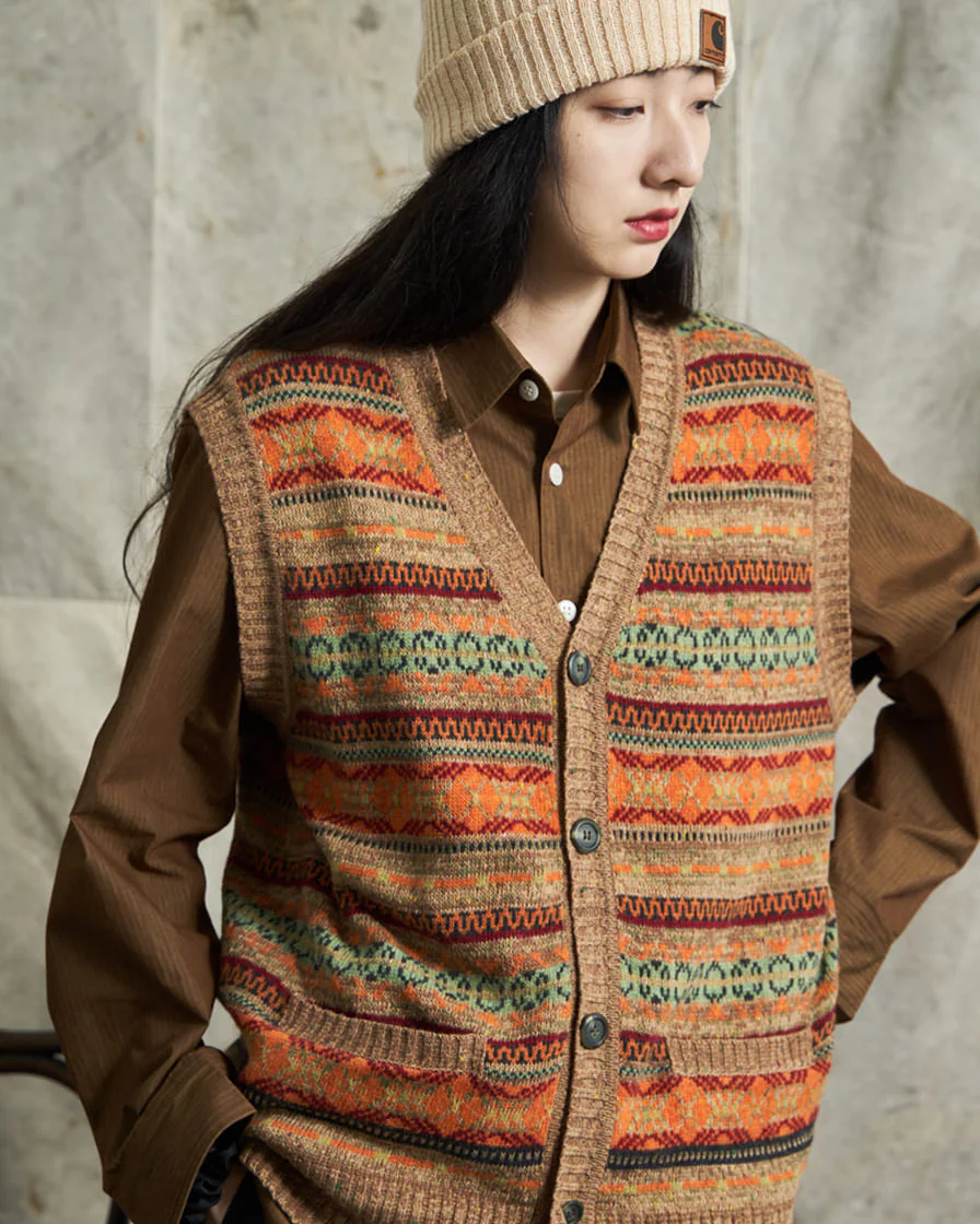 Fair Isle Knitting Vest - Image 4