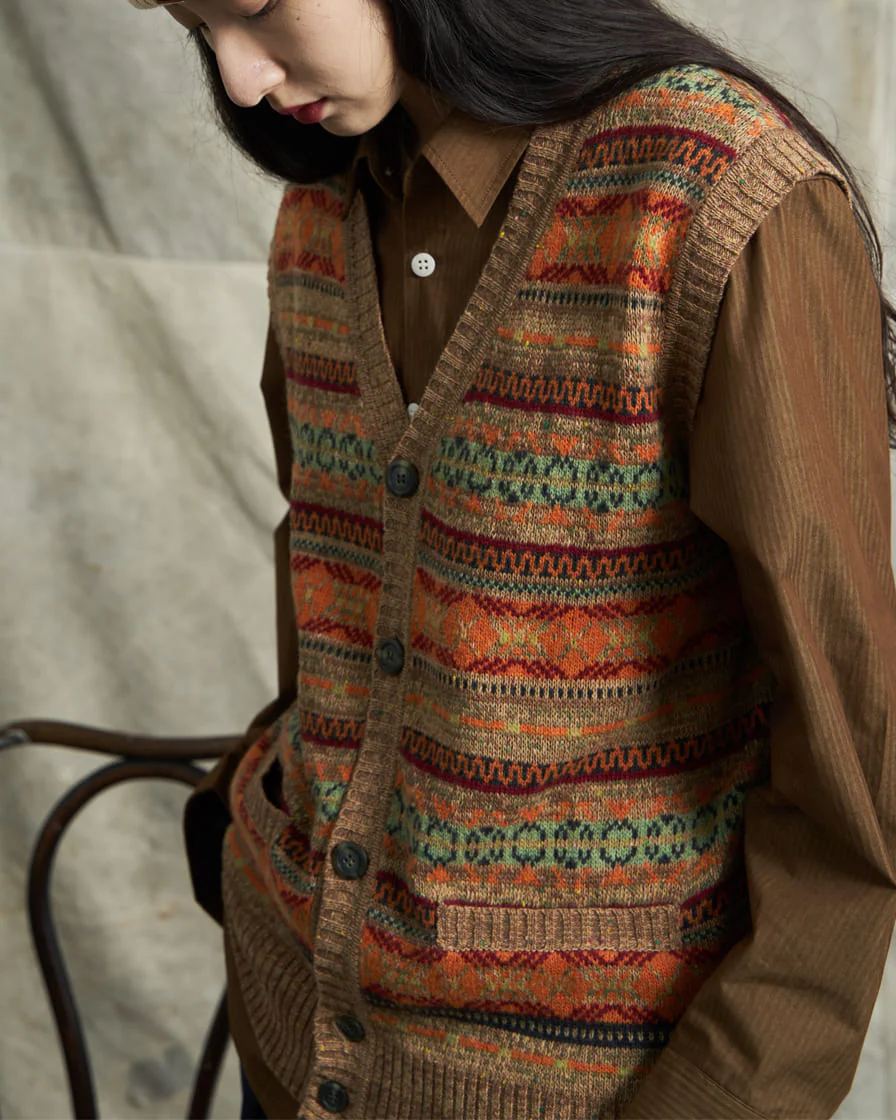 Fair Isle Knitting Vest - Image 5