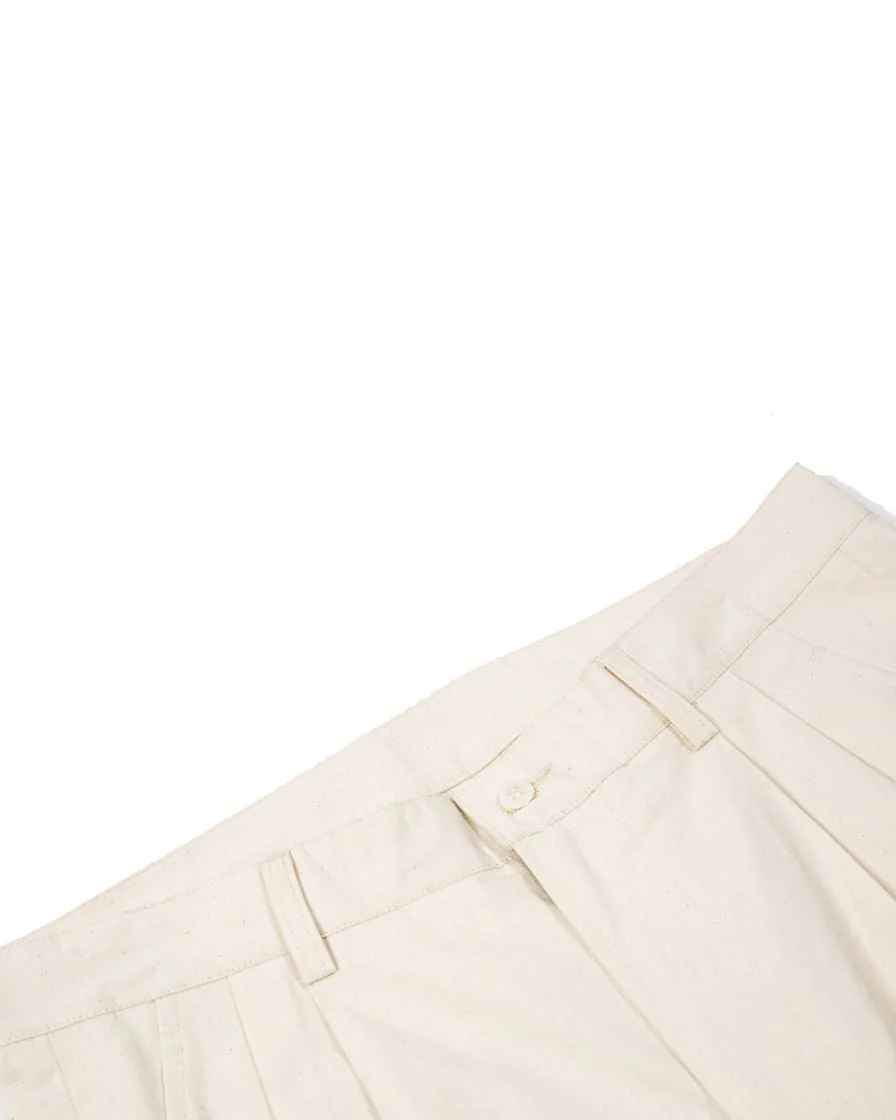HBT Pleated Trousers White - Image 4