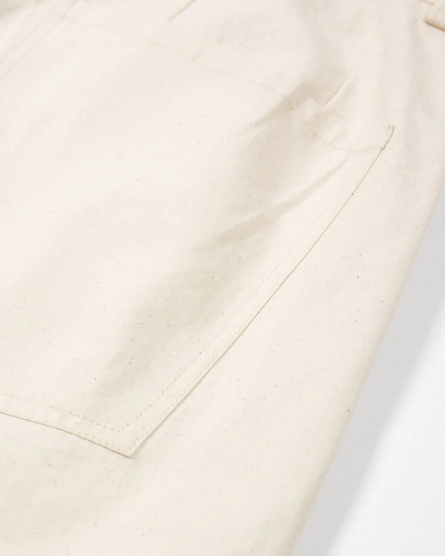 HBT Pleated Trousers White - Image 6