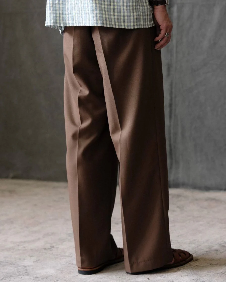 High-Waisted Pleated Wool Trousers - Image 3