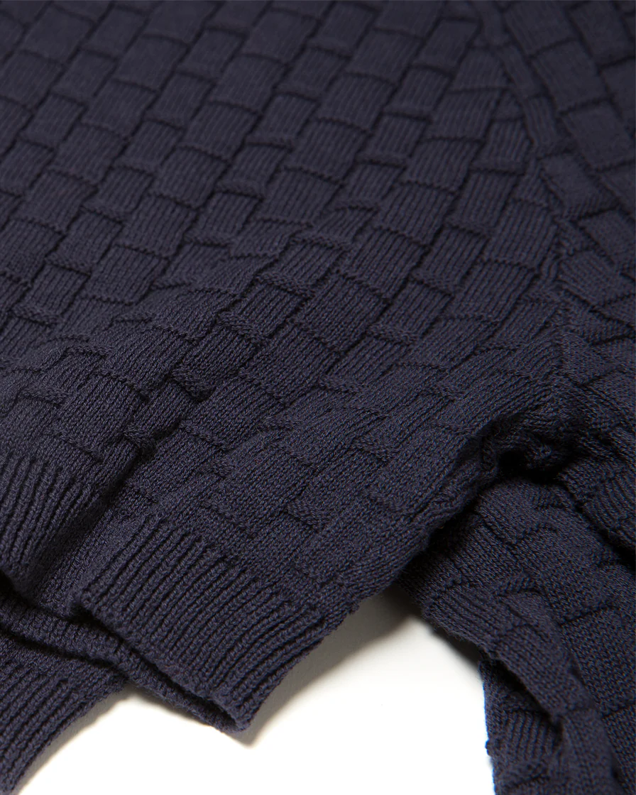 Jacquard Color Stripe Collar Polo Shirt - Image 8