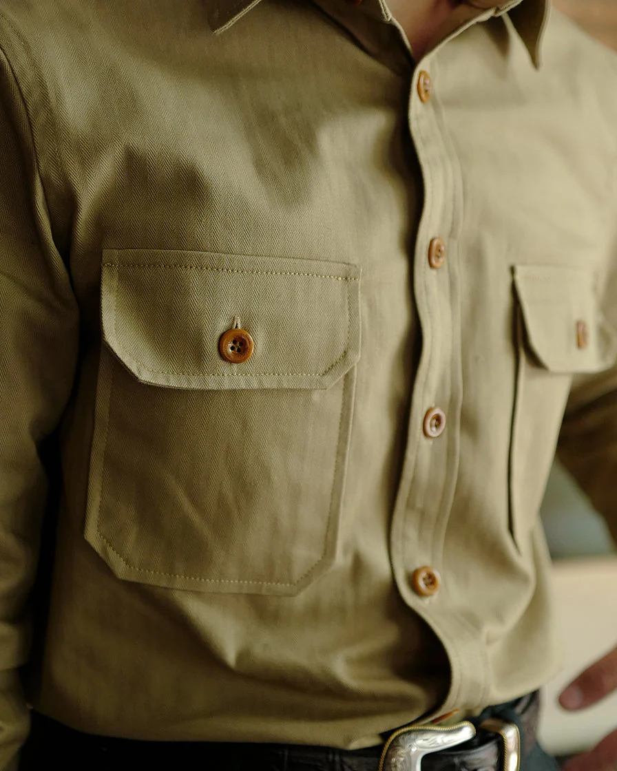 Khaki Chino Shirt - Image 6