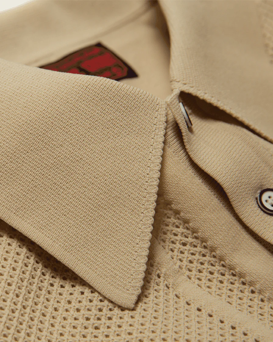 Knit Beige Sweater Shirt - Image 6