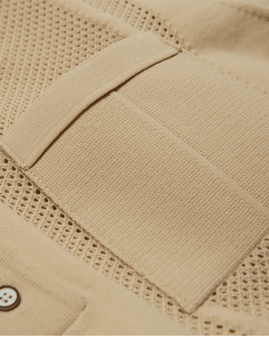 Knit Beige Sweater Shirt - Image 8