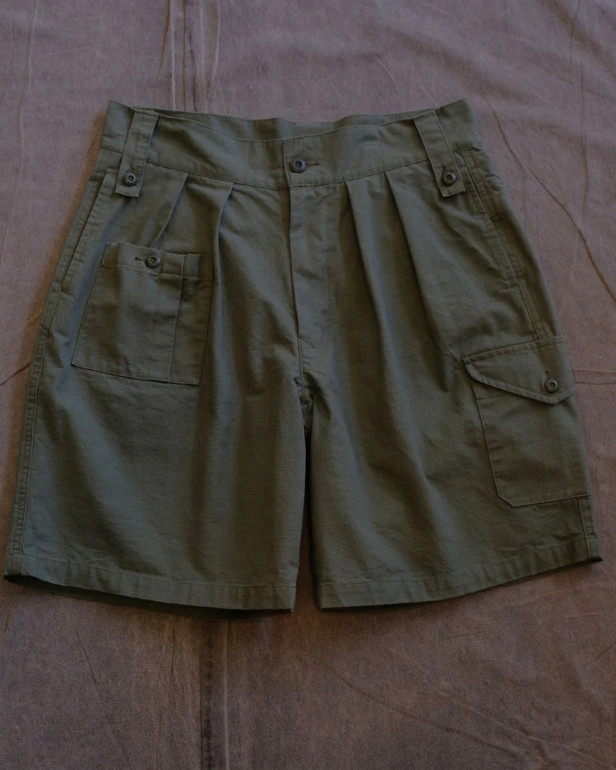 HBT Rip-Stop Military Field Cargo Shorts - Image 4
