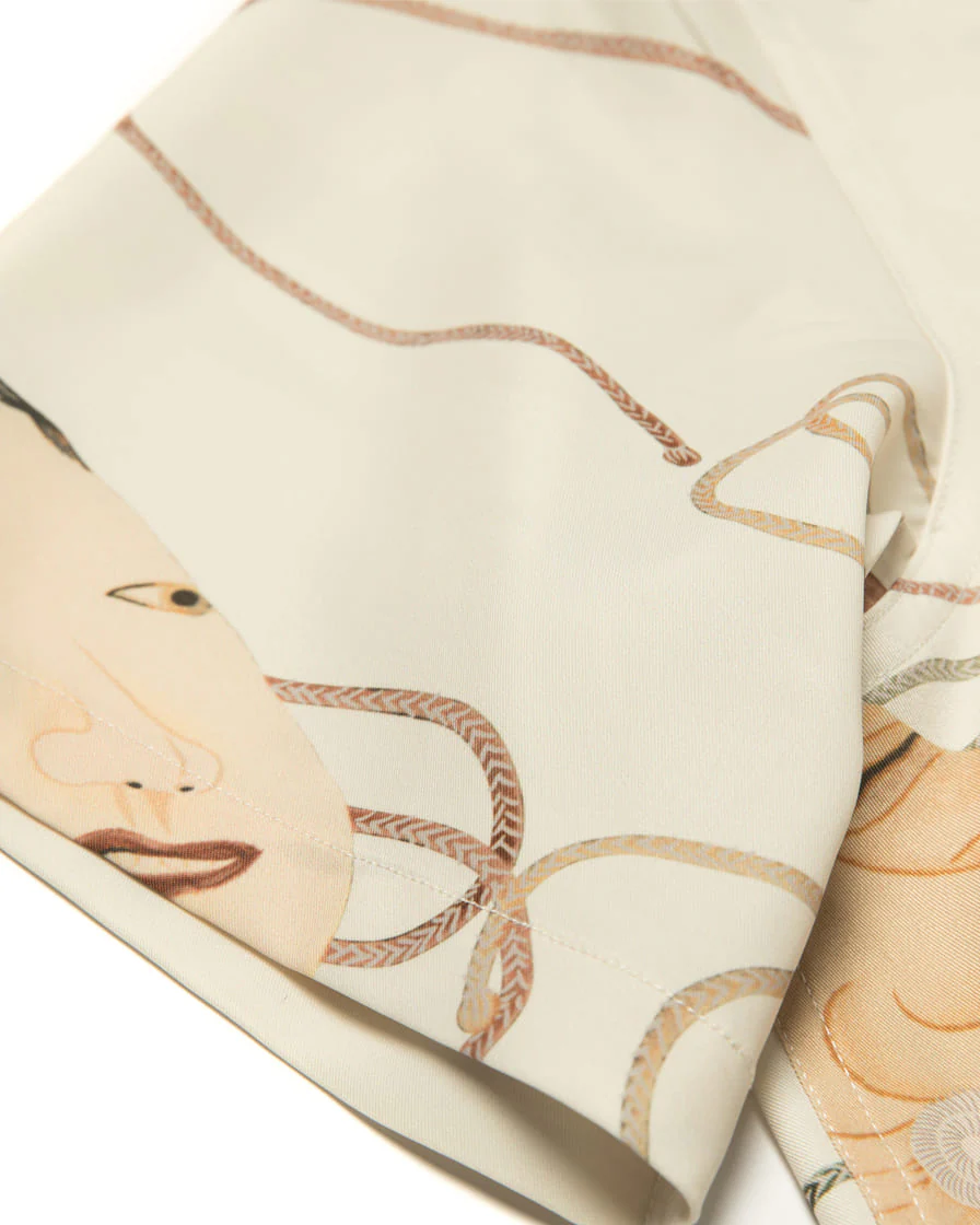 Noh Mask Aloha Shirt Special Edition White - Image 7