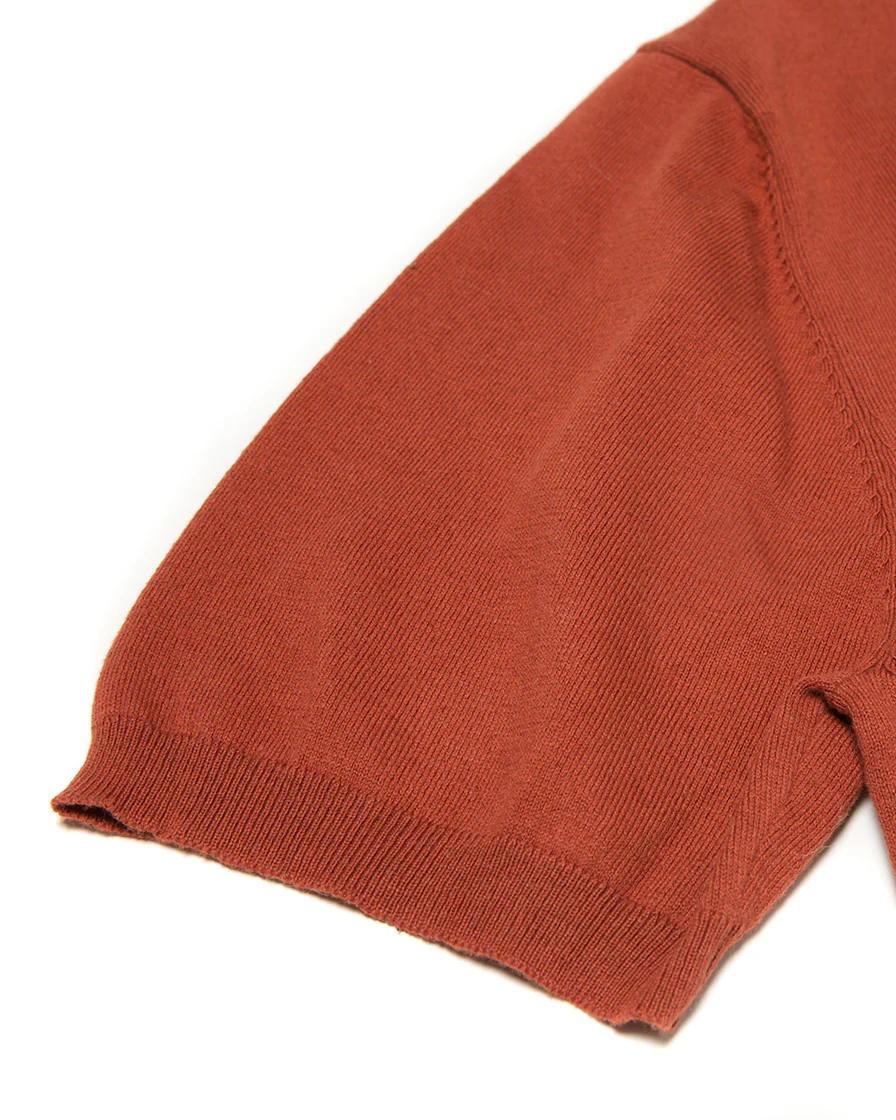 Orange Fly Collar Buttonless Polo Shirt - Image 6
