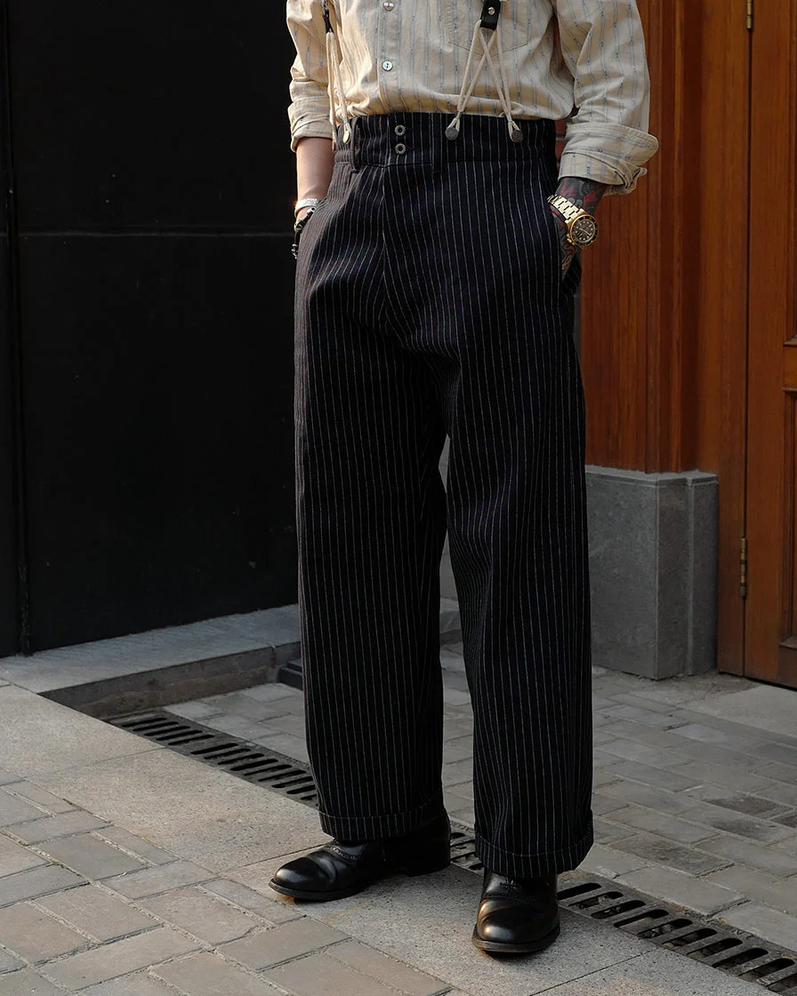 Pinstripe Denim Trouser - Image 3