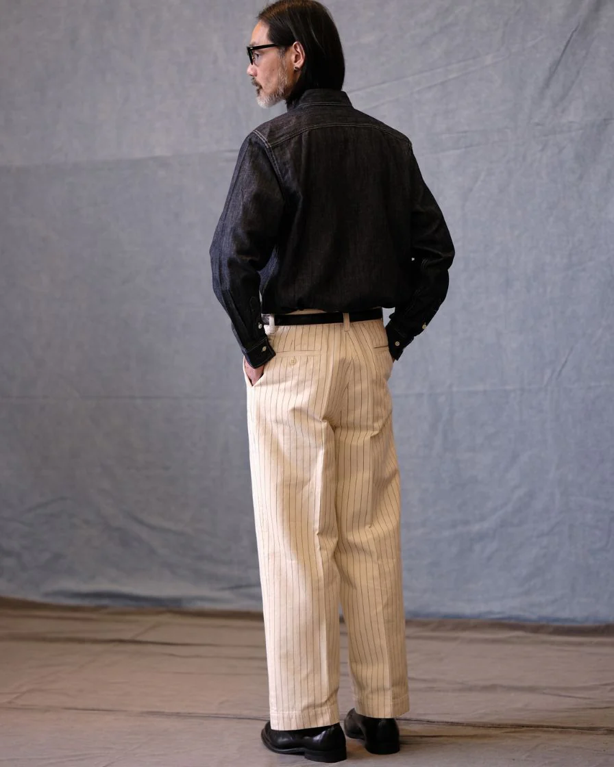 Pinstriped Straight-leg Pants - Image 4