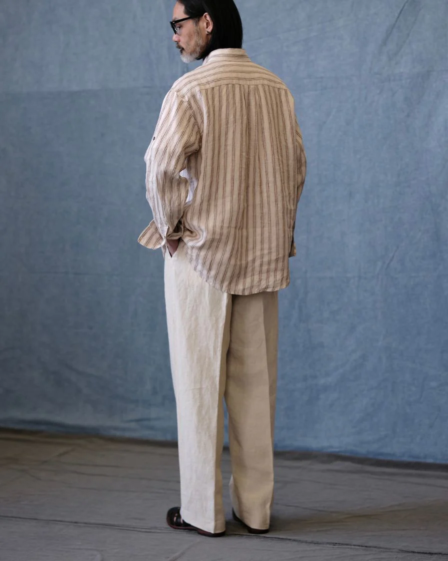 Pleated Linen Trouser - Image 4