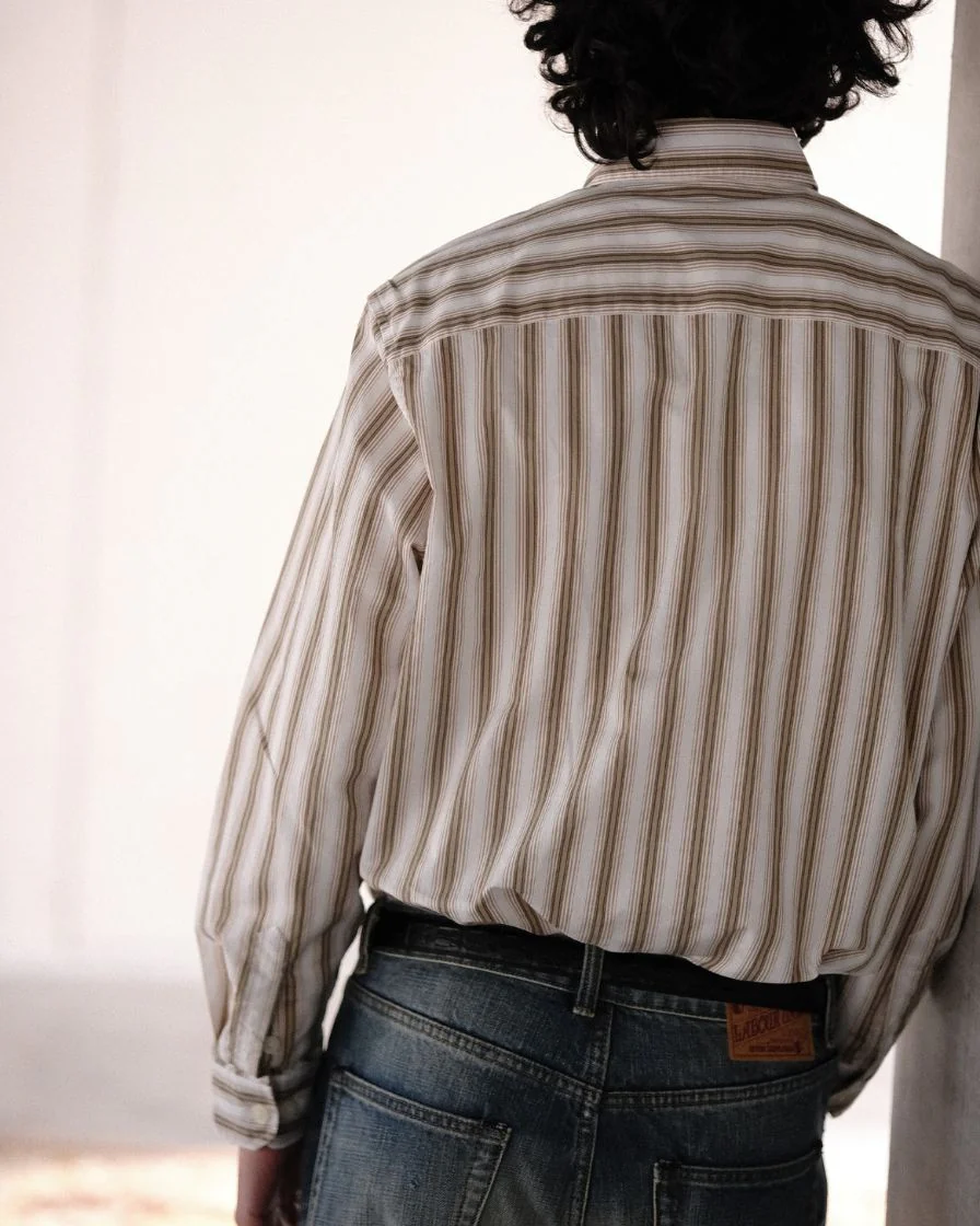 Preppy Vertical Strip Shirt - Image 4