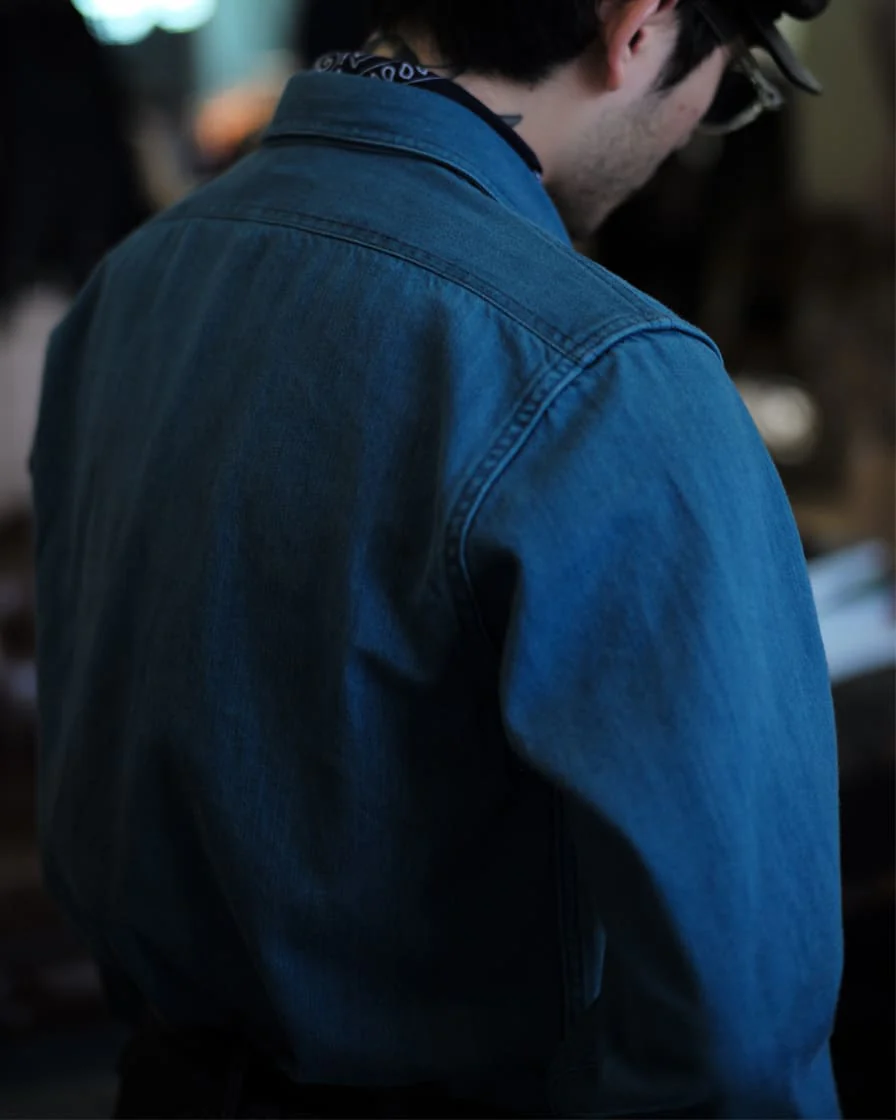 Rancher Western Shirt Washed Denim - Image 3