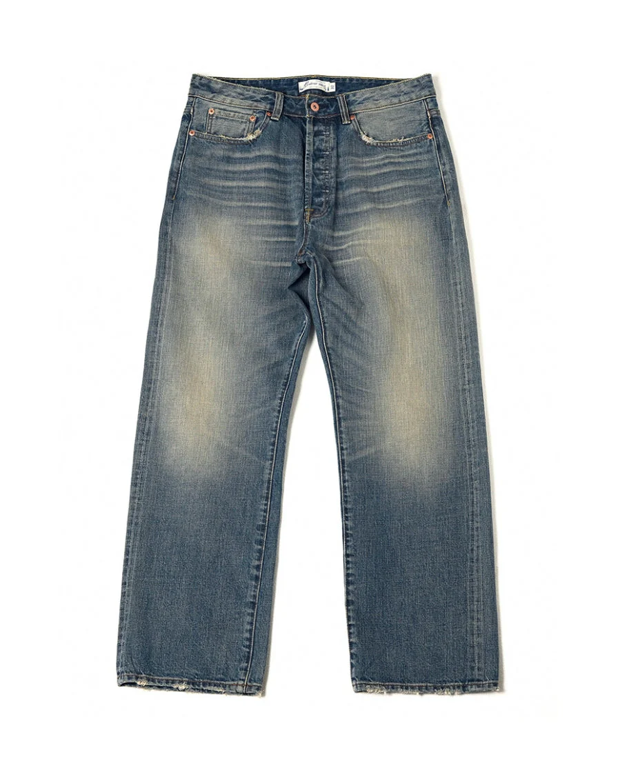 Stoned-washed Red-line Selvedge Straight-leg Jeans 15.5oz - Image 6