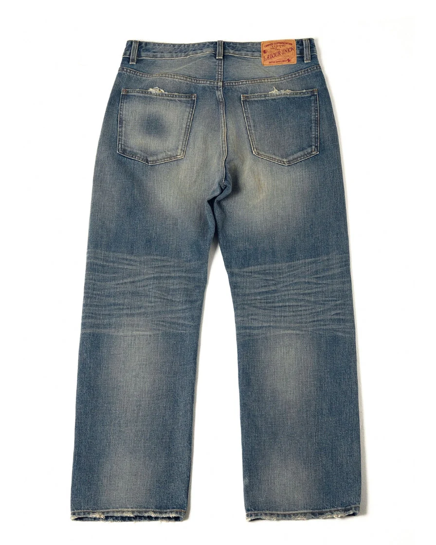 Stoned-washed Red-line Selvedge Straight-leg Jeans 15.5oz - Image 7