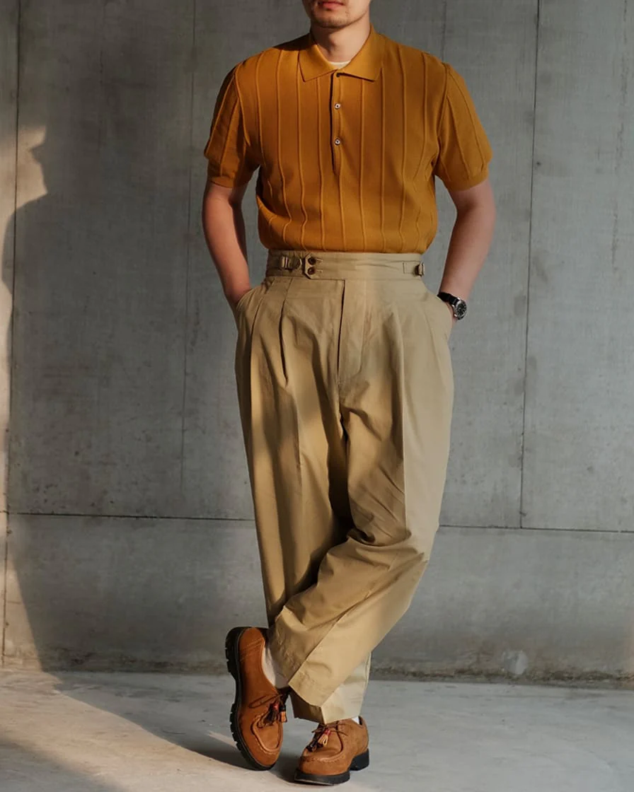 Ribbed Polo Shirt - Image 4