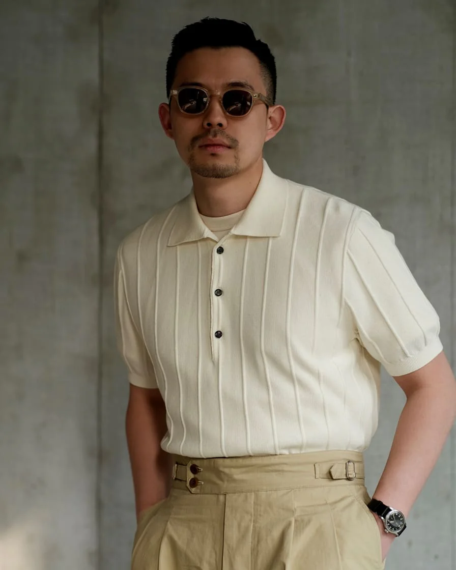 Ribbed Polo Shirt - Image 5