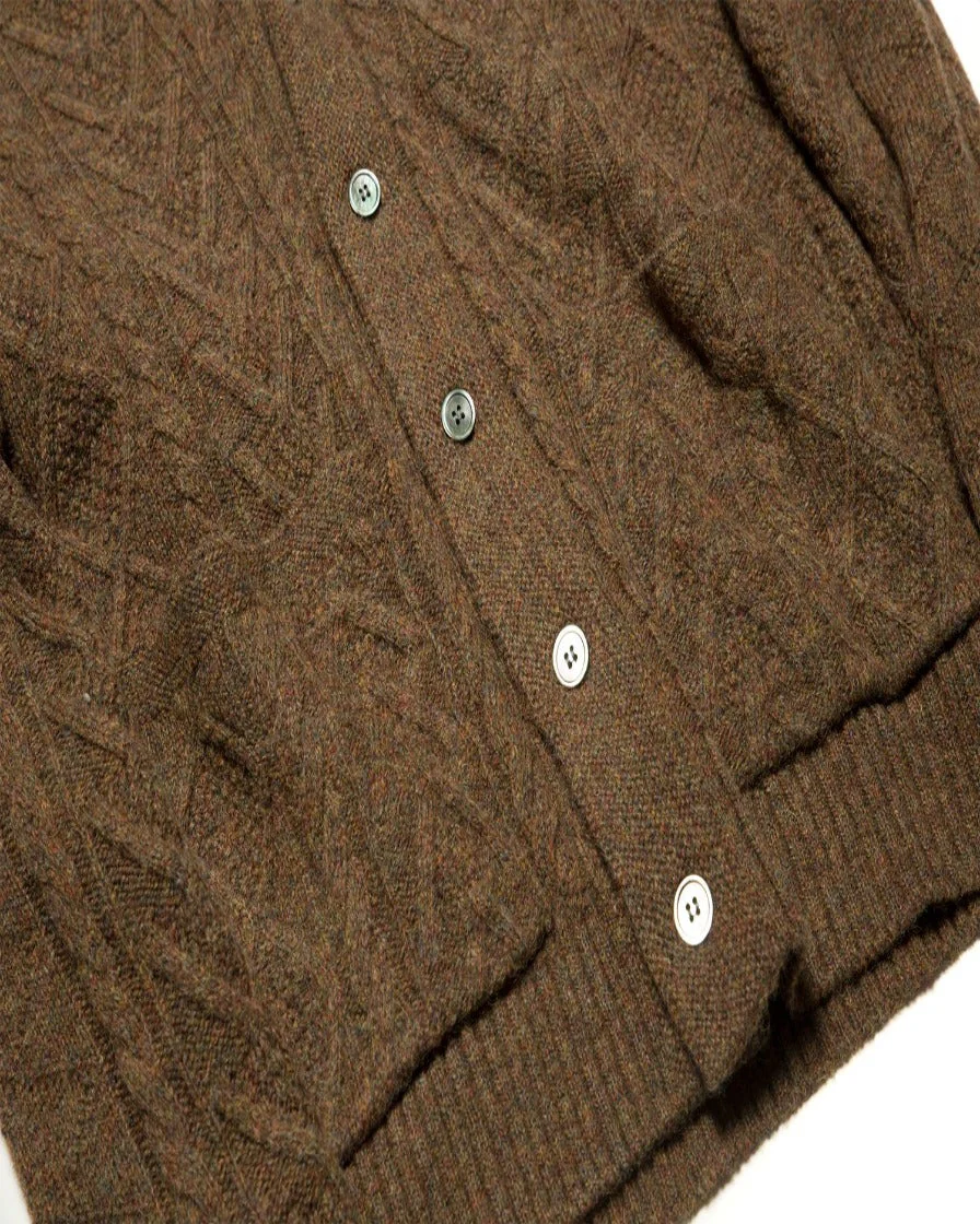 Shetland Wool Cable-knit Cardigan - Image 6