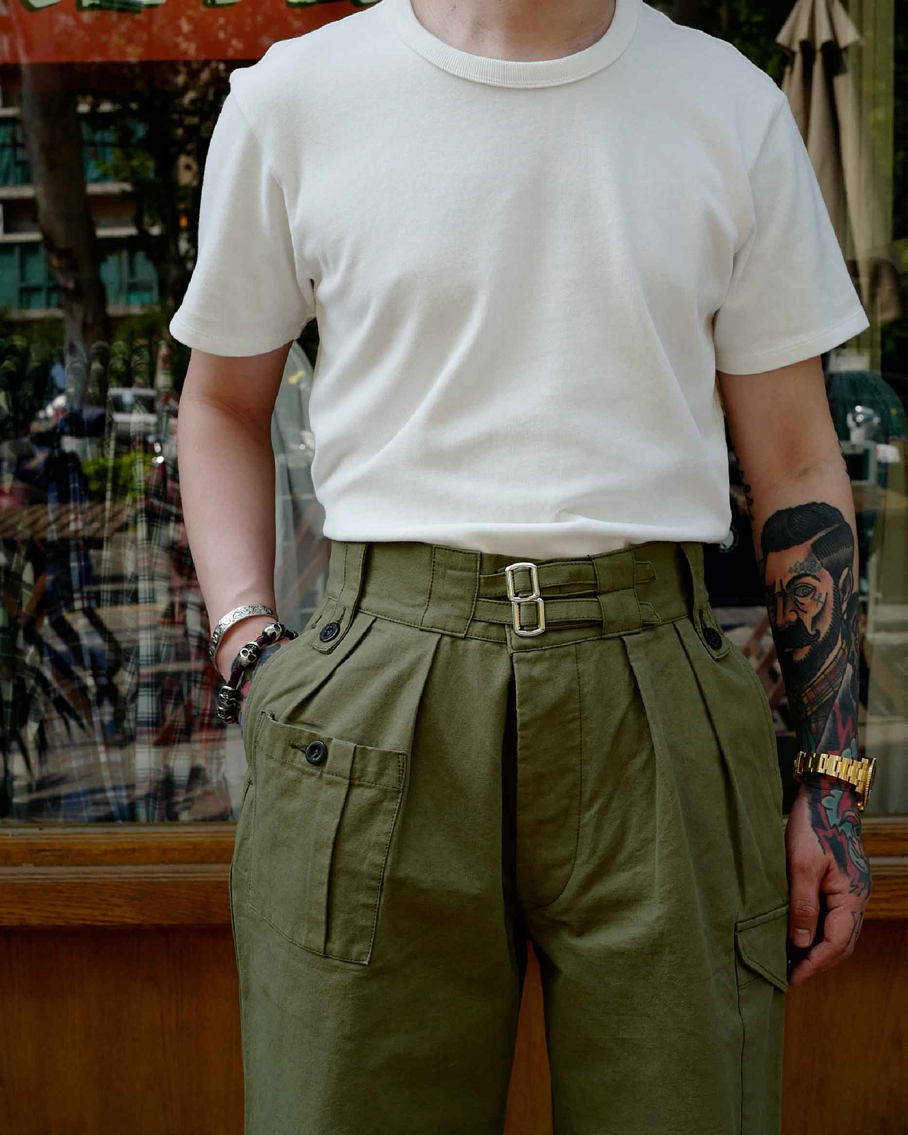 Solid Colour Cotton Tee - Image 13