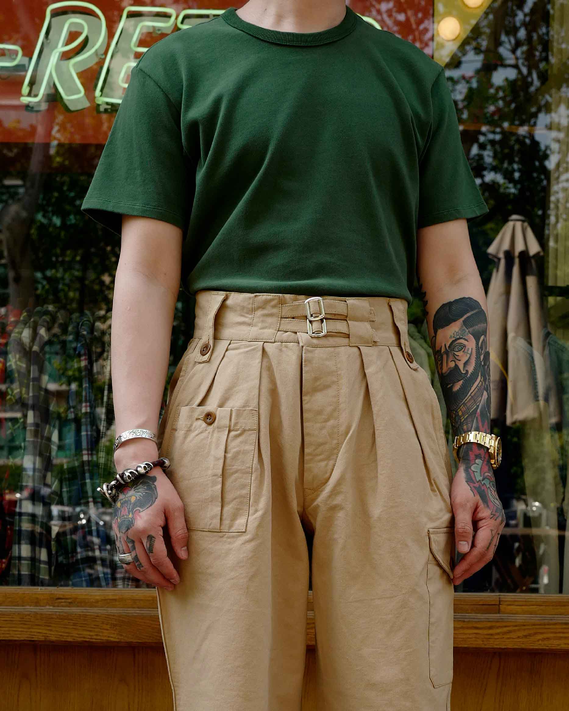 Solid Colour Cotton Tee - Image 14